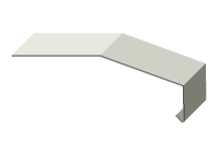 Vorschau: Trauf-Tropfblech mit Dreikant ohne Falz mit Mittelkantung