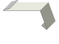 Vorschau: Trauf-Tropfblech mit Dreikant mit Falz