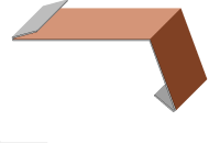 Vorschau: Trauf-Tropfblech mit Dreikant mit Falz